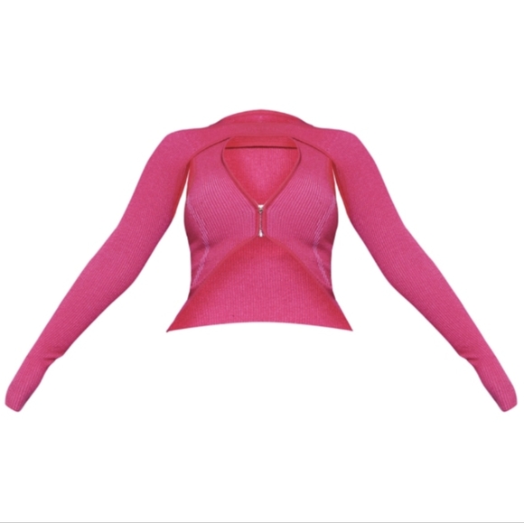 3 Piece Set Pink Top + Sleeves & Leggings - Picture 3 of 16